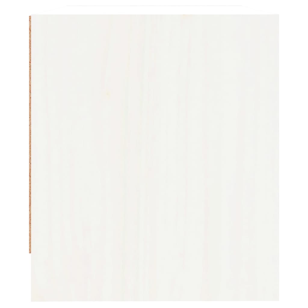 Nachttisch Weiß 40x31x35,5 cm Massivholz Kiefer